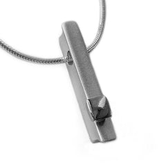 Silver ingot necklace