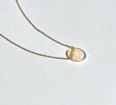 Ethiopian Opal Necklace with Gold-Filled Chain