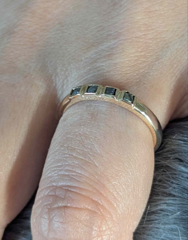 14K Gold Double Row Wire Ring