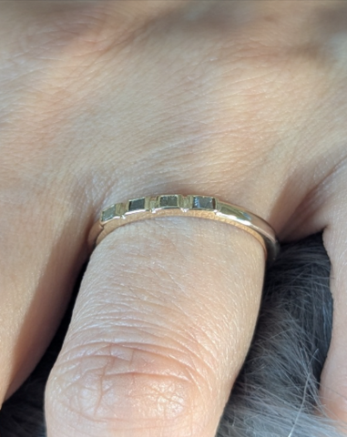 14K Gold Double Row Wire Ring