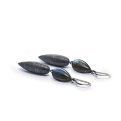 Rainbow Drops Earrings | Labradorite & Moonstone