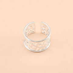 Floral Lace Silver Ring