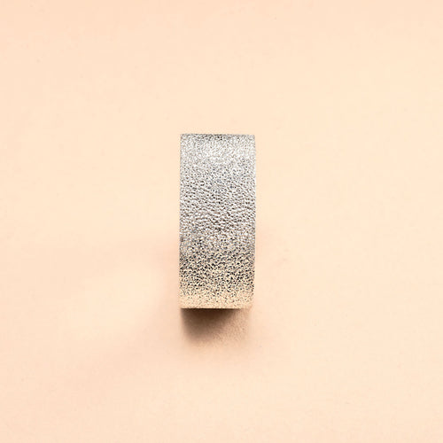 Flat Laser Cut 10 MM Wide Silver Ring