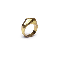 Raw Brass Statement Ring