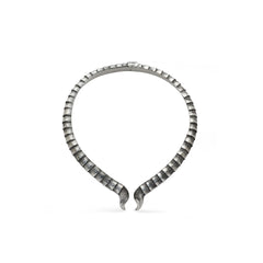 Serket Scorpion Tail Collar | Oxidized Silver Choker