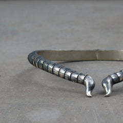 Serket Scorpion Tail Collar | Oxidized Silver Choker