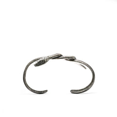 Serpentine Embrace 925 Sterling Silver Hand Bracelet