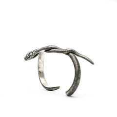 Serpentine Embrace 925 Sterling Silver Hand Bracelet
