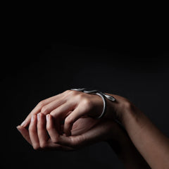 Serpentine Embrace 925 Sterling Silver Hand Bracelet