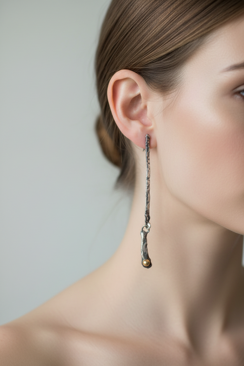 22k Gold Balls on Swinging Branches Posts Earrings