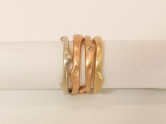 Twig Stacking Ring in Silver