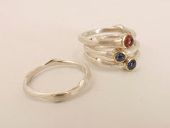 Twig Stacking Ring in Silver