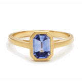 Blue Sapphire Eternity Band Ring | 18K Gold