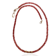 Pink Tourmaline Bead Necklace