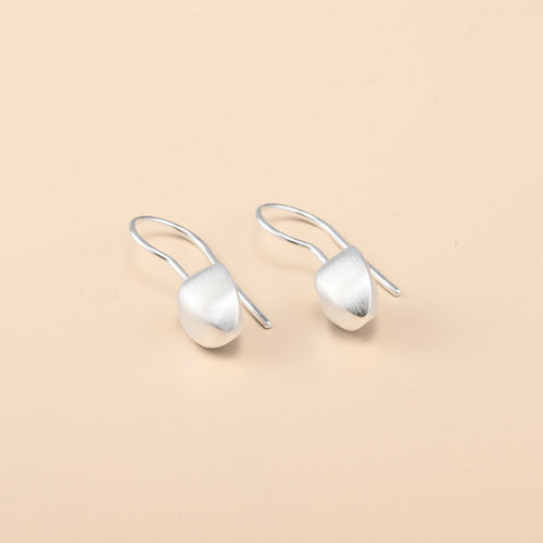 Minimalist Silver Drop Earrings