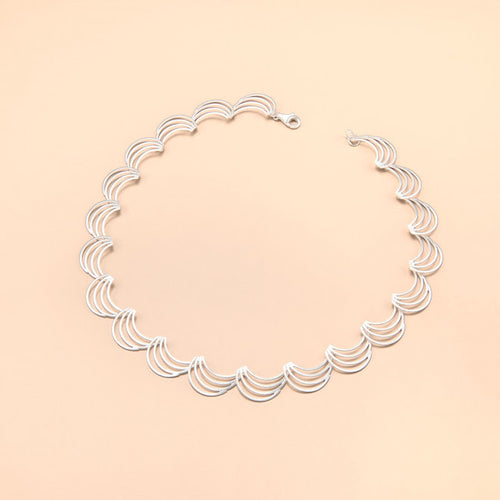 Sterling Silver Wave Necklace