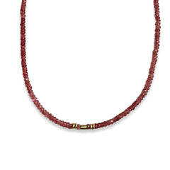 Pink Tourmaline Bead Necklace