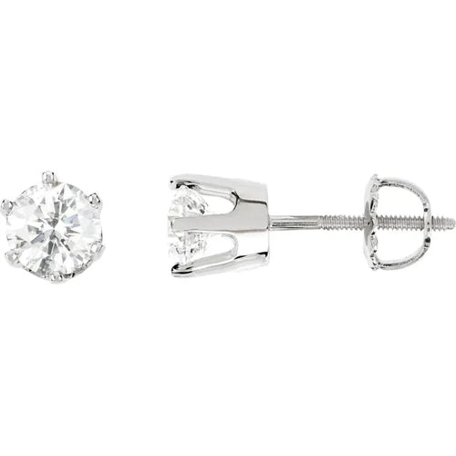 14K Gold 1 1/2 CTW Diamond Stud Earrings