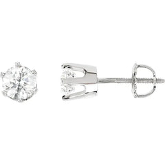 14K Gold 1 1/2 CTW Diamond Stud Earrings