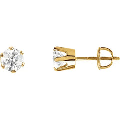 14K Gold 1 1/2 CTW Diamond Stud Earrings