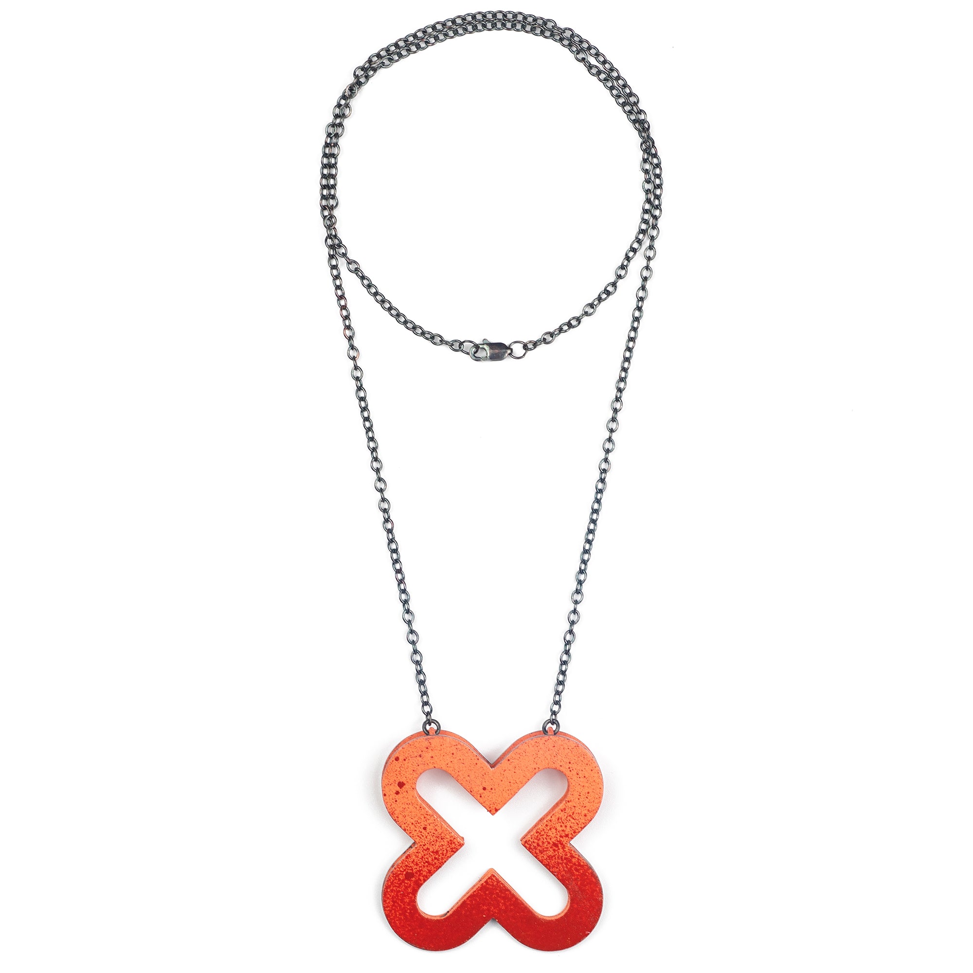 Red Small X Pendant – Lireille