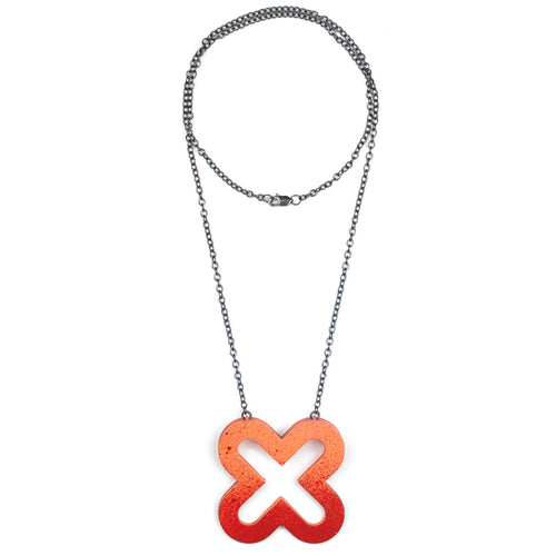 Red Small X Pendant