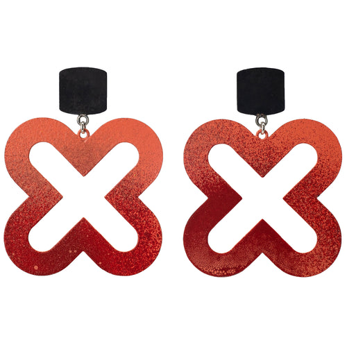 Red X Earrings