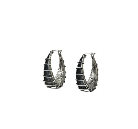 Tread Hoops Earrings XL 2.25" to 2.75"