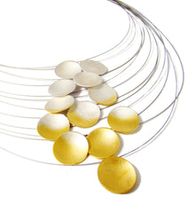 Silver and Gold Ombre 12-Strand Electra Necklace