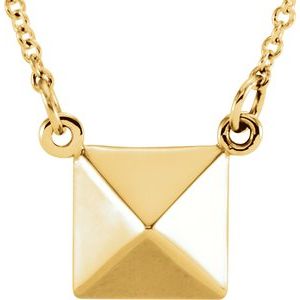 18K Yellow Pyramid 16.25" Necklace