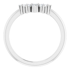 14K Gold  1/6 CTW Lab-Grown Diamond Contour Band