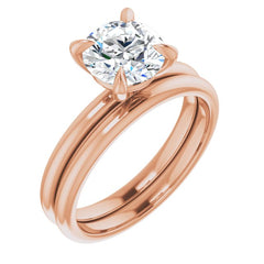 14K Gold 4 Claw Prongs Solitaire Engagement Ring