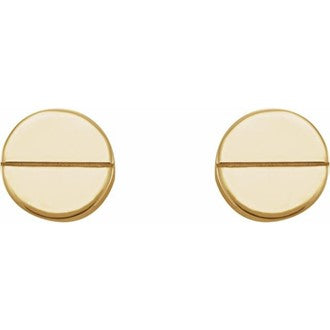 14K Gold Geometric Earrings