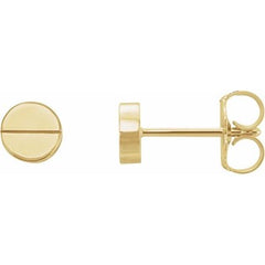14K Gold Geometric Earrings