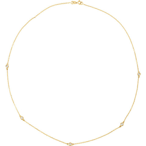 14k Gold and Diamond Starburst Necklace