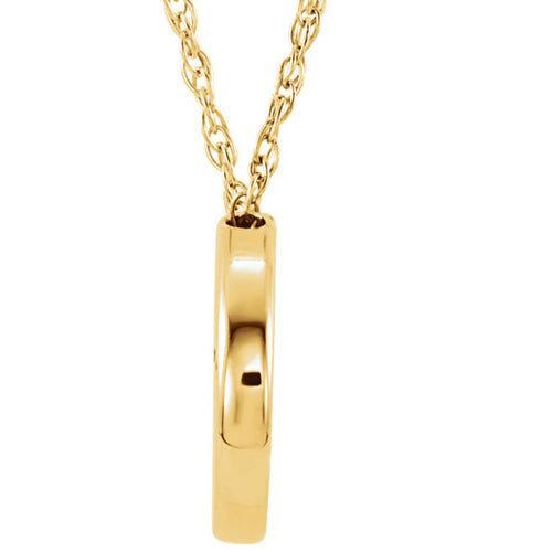 14k Gold Circle Chain Slide Necklace - Lireille