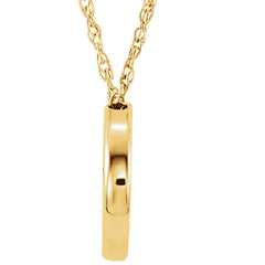 14k Gold Circle Chain Slide Necklace - Lireille