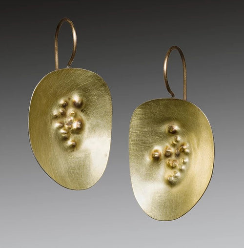 Yellow Gold Dimple Earrings