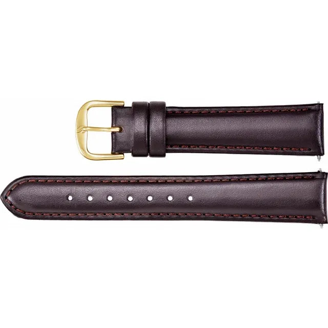 20mm Tan Textured Calf Leather Watch Band