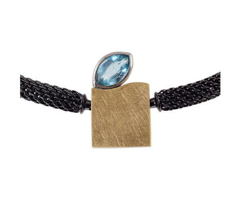 14K Yellow Gold Nameplate Bar Necklace with Diamond or Birthstone Accent