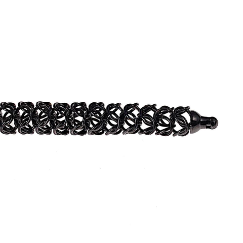 Black Rubber Chain 6mm with Stainless Steel Male Bayonet Connector Head