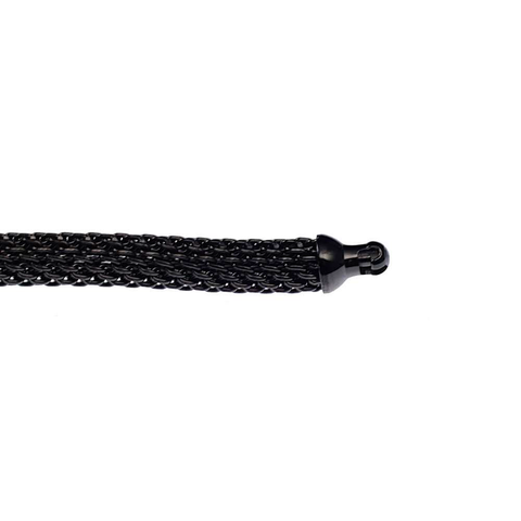 Vario Clasp Black PVD Super Flexible Mesh Ring Chain 6 MM