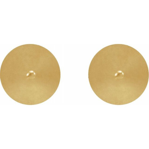 14K Yellow Gold Spike Earrings