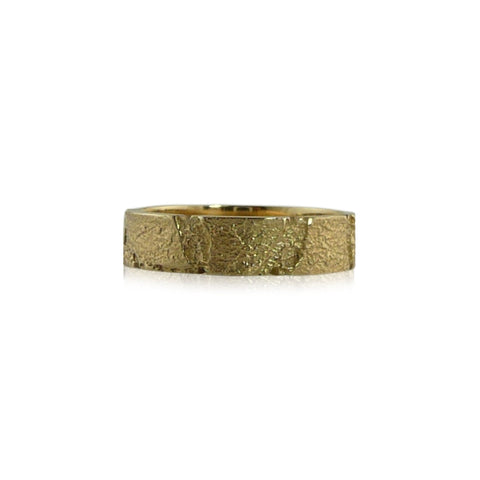 Tungsten Band with Imitation Meteorite & Wood Inlay
