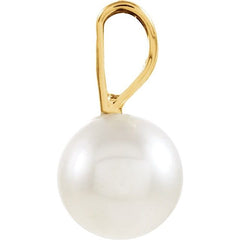 Akoya Cultured Pearl Pendant with 14K Gold Box Chain