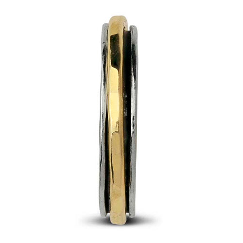 Silver and Gold-filled Spinner Ring