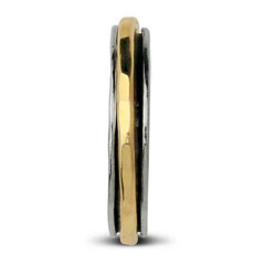 Silver and Gold-filled Spinner Ring