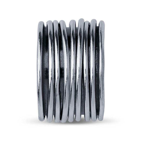Sterling Silver Seven-Ring Spinner Band