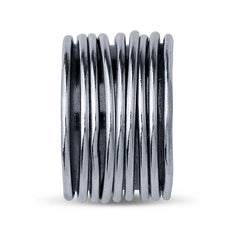 Sterling Silver Seven-Ring Spinner Band