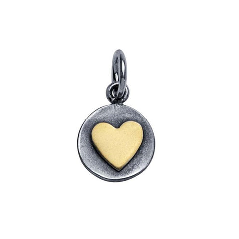 14k Yellow Gold Ribbon Heart Necklace